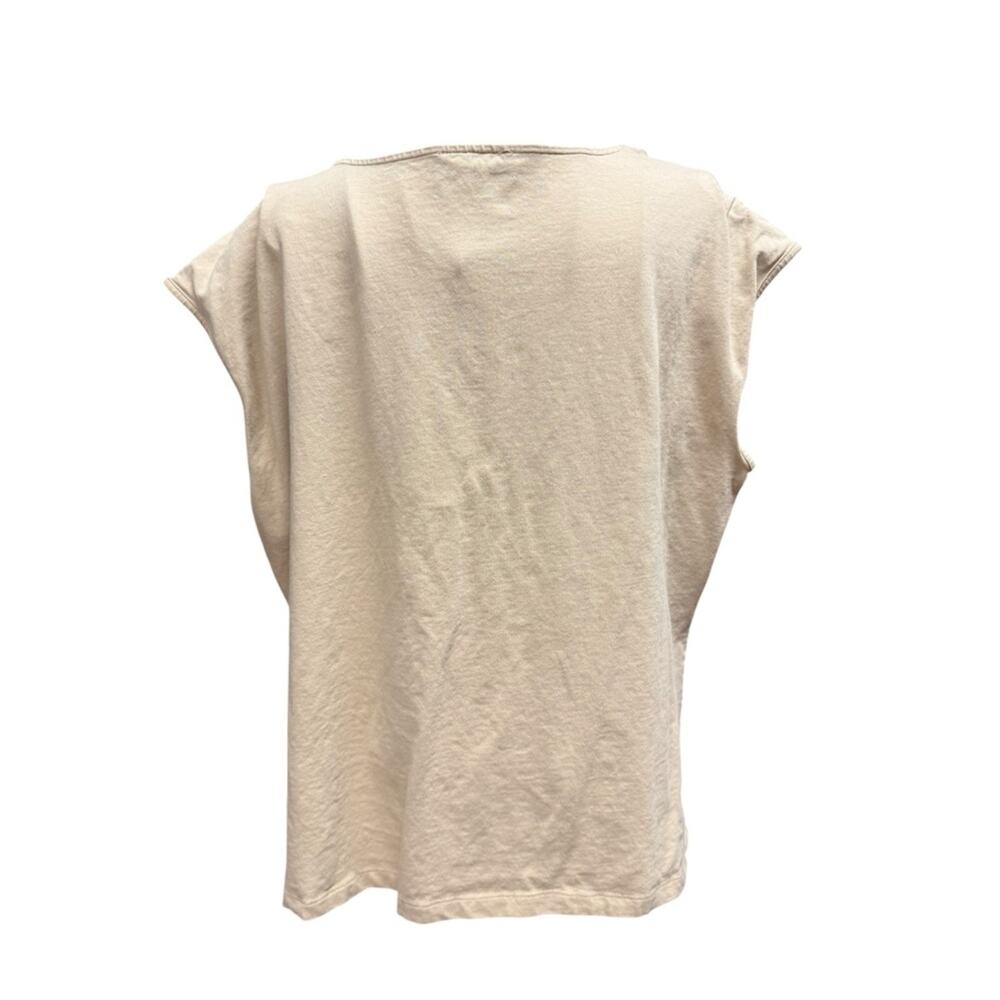 Jones New York Knot Front Cap Sleeve Top in Beige 2X - Picture 5 of 6